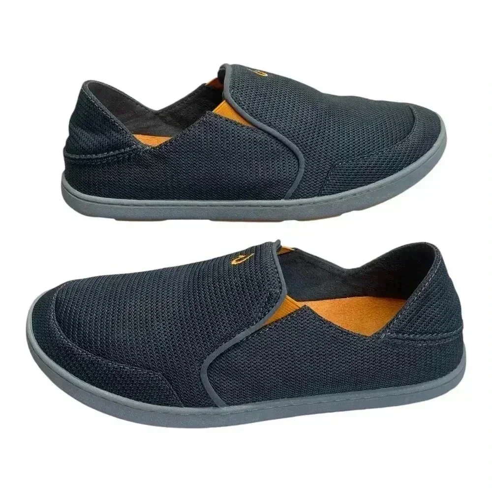 Olukai Nohea Gray Mesh Casual Comfort Slip On Shoes Men’s Size 8.5